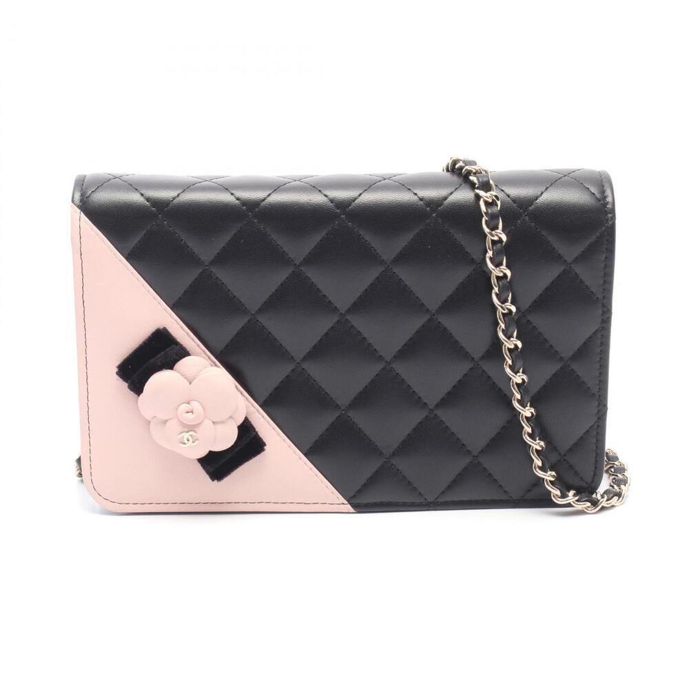 Chanel Matelassé Camellia Ribbon Shoulder Bag/Handbag, Lambskin Leather, Wome...